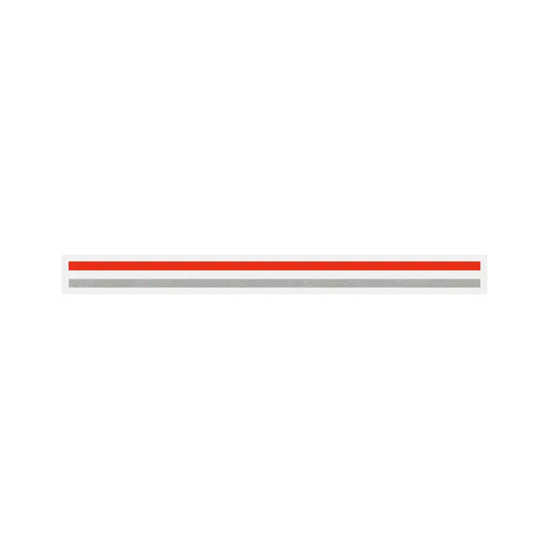 3/16" x 150 ft. 2 Color Pinstripe Tape (Tomato Red/Silver Metallic)