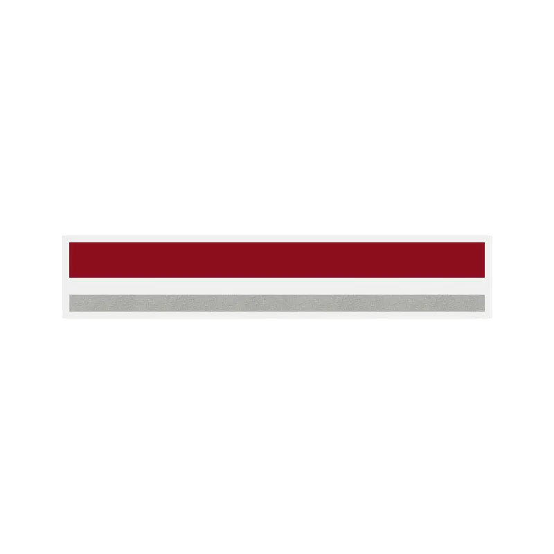 8/16 2 Color Pinstripe Tape Burgundy/Silver Metallic
