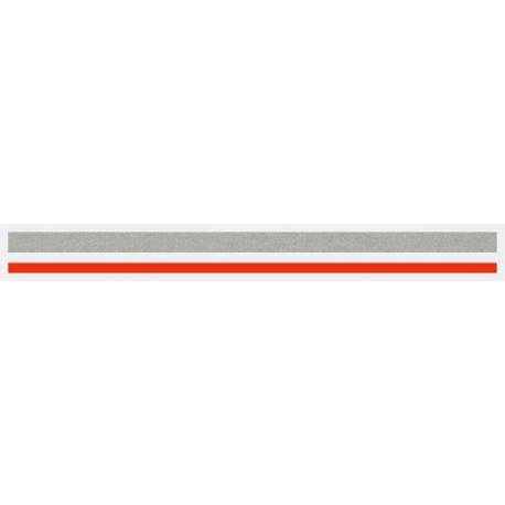 3M 4/16" x 150 ft. Silver Met. & Tomato Red 2 Color Pinstripe Tape