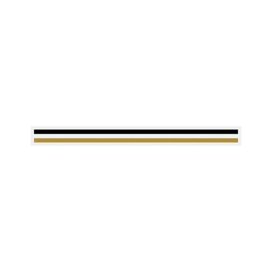 3/16" x 150 ft. 2 Color Pinstripe Tape (Black/Gold Metallic)