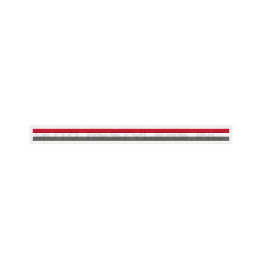 3/16" x 150 ft. Cardinal Red/Charcoal 2 Color Pinstripe Tape