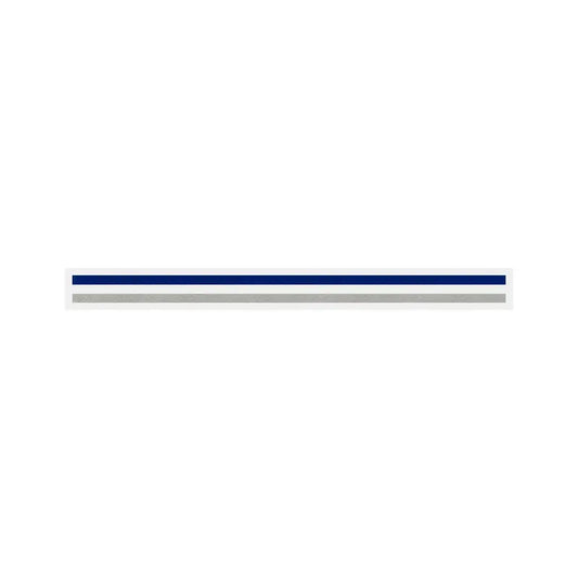 3/16" x 150 ft. 2 Color Pinstripe Tape (Electric Blue/Silver Metallic)