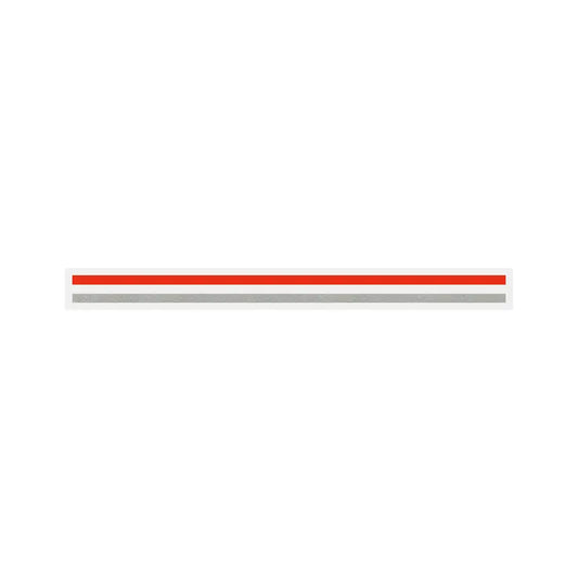 3/16" x 150 ft. 2 Color Pinstripe Tape (Tomato Red/Silver Metallic)