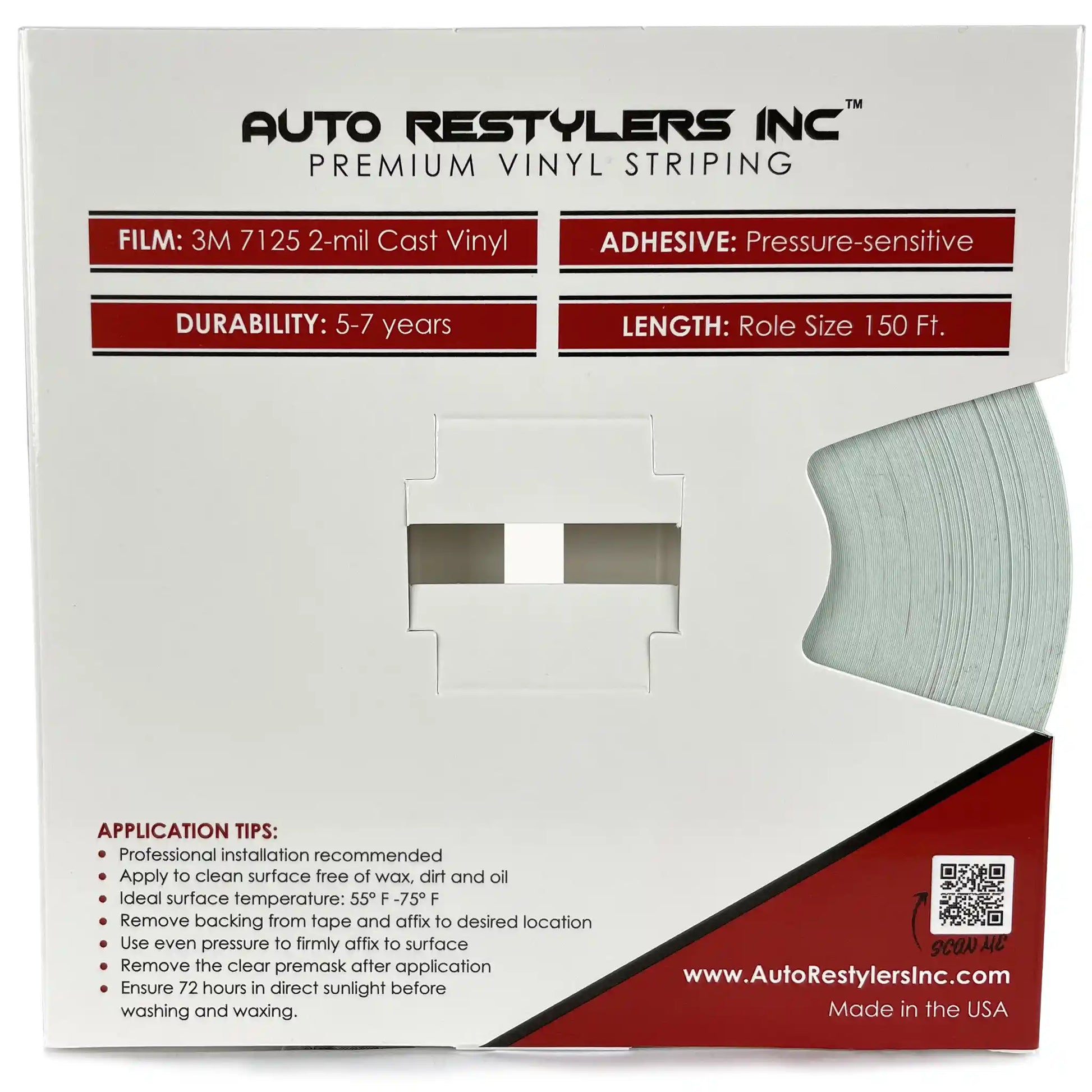 Silver Metallic Two-Line Pinstriping Tape – 4/16" X 150ft Roll By Universal Products