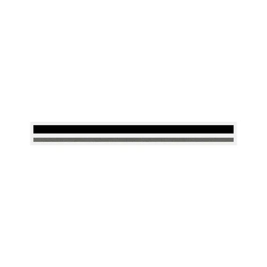 4/16" x 150 ft. Black & Charcoal Met. 2 Color Pinstripe Tape