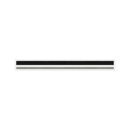 4/16" x 150 ft. Black Met & Pewter Met. 2 Color Pinstripe Tape