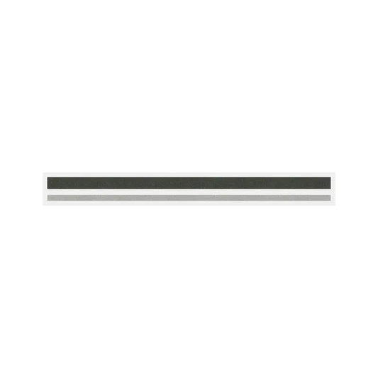 4/16" x 150 ft. Dark Charcoal Met. & Silver Met. 2 Color Pinstripe Tape