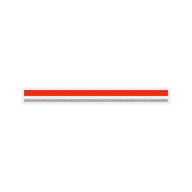 4/16" x 150 ft. Silver Met. & Red (Tomato)  2 Color Pinstripe Tape