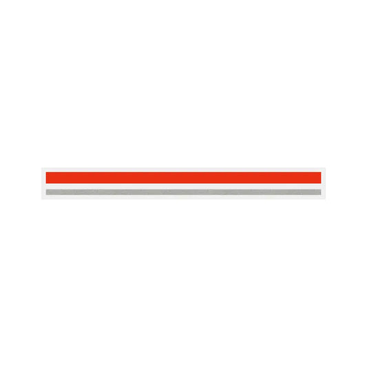 4/16" x 150 ft. Silver Met. & Red (Tomato)  2 Color Pinstripe Tape