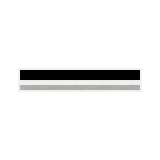 8/16 2 Color Pinstripe Tape Black/Silver Metallic