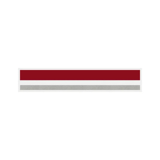8/16 2 Color Pinstripe Tape Burgundy/Silver Metallic