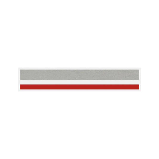 8/16 2 Color Pinstripe Tape Silver Metallic/Dark Red