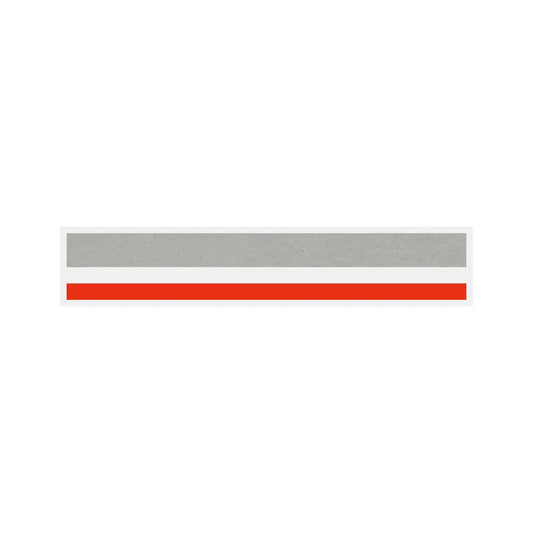 8/16 2 Color Pinstripe Tape Silver Metallic/Tomato Red